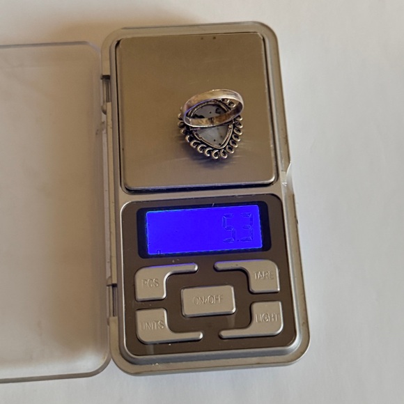 New 925 Sterling Silver Blue Flash Moonstone Uncommon Artisan Uncommon Ring - Picture 13 of 17